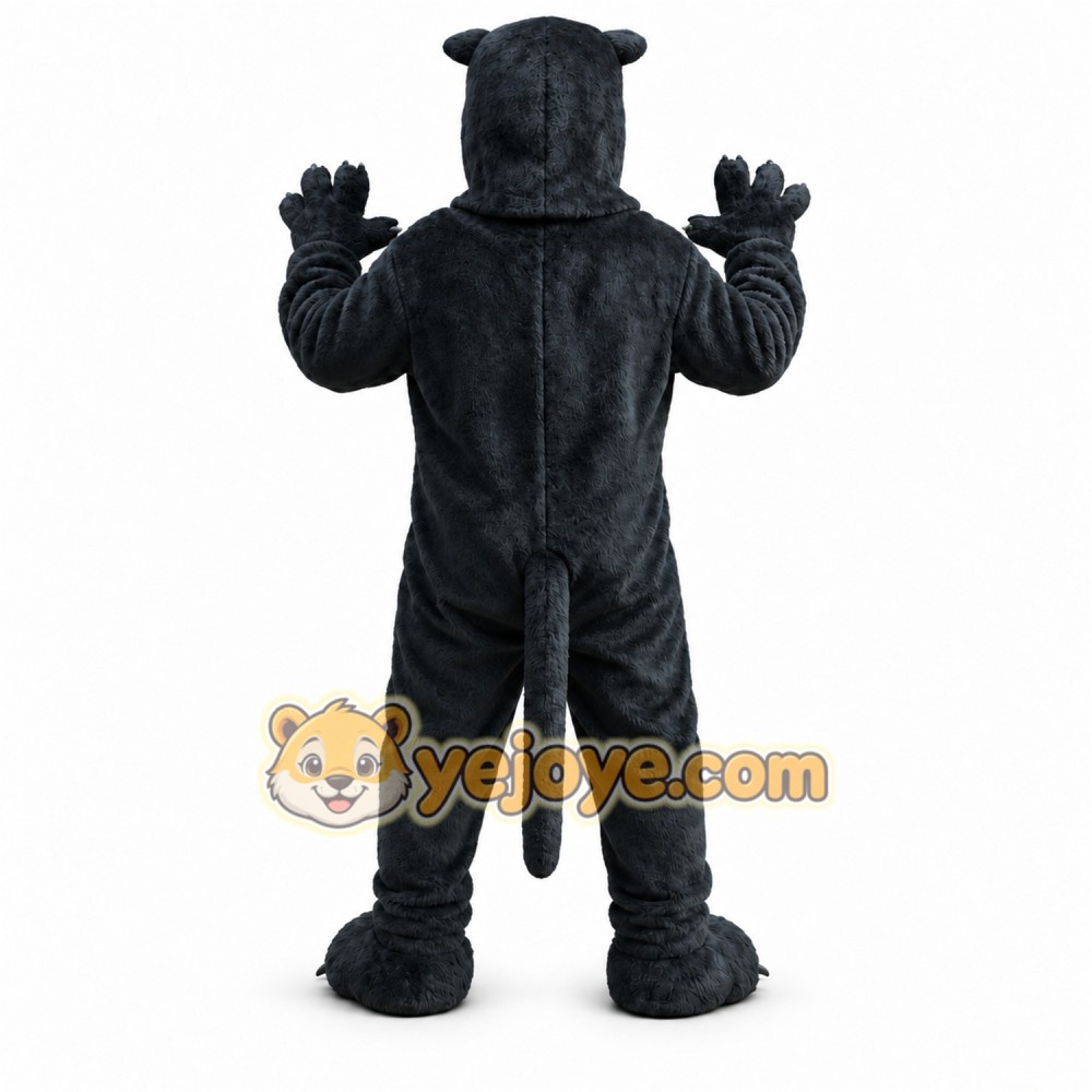 Black Panther Mascot Costume with Custom Logo Black Panther Mascot Costume with Custom Logo