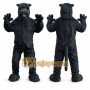 Black Panther Mascot Costume with Custom Logo