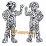 White Dog Mascot Costume with Custom Logo