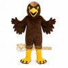 Brown Eagle Mascot Costume with Custom Logo