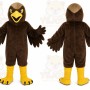 Brown Eagle Mascot Costume with Custom Logo