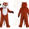 Orange Tiger Mascot Costume with Custom Logo