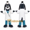 Black Dog Mascot Costume with Custom Logo Black Dog Mascot Costume with Custom Logo