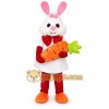 White Rabbit Mascot Costume with Custom Logo White Rabbit Mascot Costume with Custom Logo