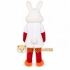 White Rabbit Mascot Costume with Custom Logo White Rabbit Mascot Costume with Custom Logo