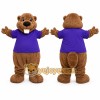 Brown Beaver Mascot Costume with Custom Logo Brown Beaver Mascot Costume with Custom Logo