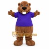 Brown Beaver Mascot Costume with Custom Logo Brown Beaver Mascot Costume with Custom Logo