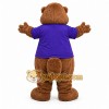 Brown Beaver Mascot Costume with Custom Logo Brown Beaver Mascot Costume with Custom Logo