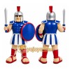 Blue Roman Warrior Mascot Costume with Custom Logo Blue Roman Warrior Mascot Costume with Custom Logo