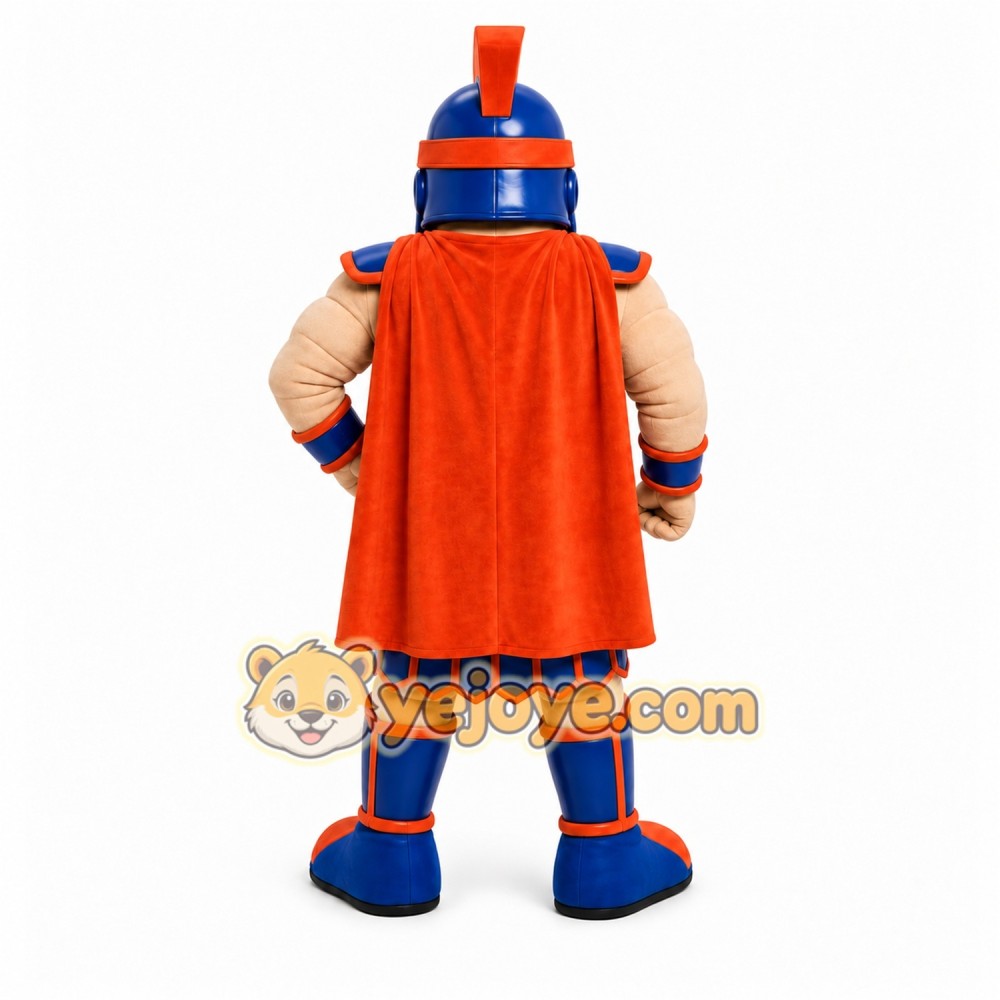 Blue Roman Warrior Mascot Costume with Custom Logo Blue Roman Warrior Mascot Costume with Custom Logo