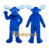 Blue Moose Mascot Costume with Custom Logo Blue Moose Mascot Costume with Custom Logo