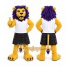 Yellow Lion Mascot Costume with Custom Logo
