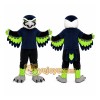 Black Bird Mascot Costume with Custom Logo