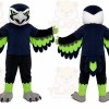 Black Bird Mascot Costume with Custom Logo