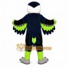 Black Bird Mascot Costume with Custom Logo