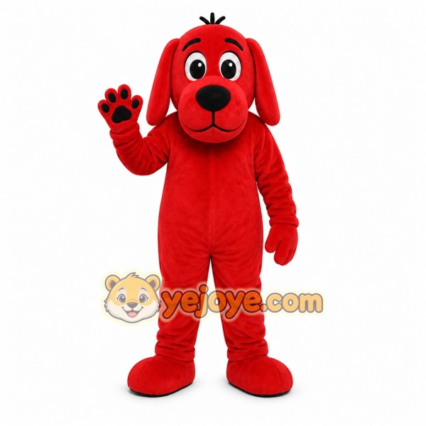 Red Dog Mascot Costume with Custom Logo Red Dog Mascot Costume with Custom Logo