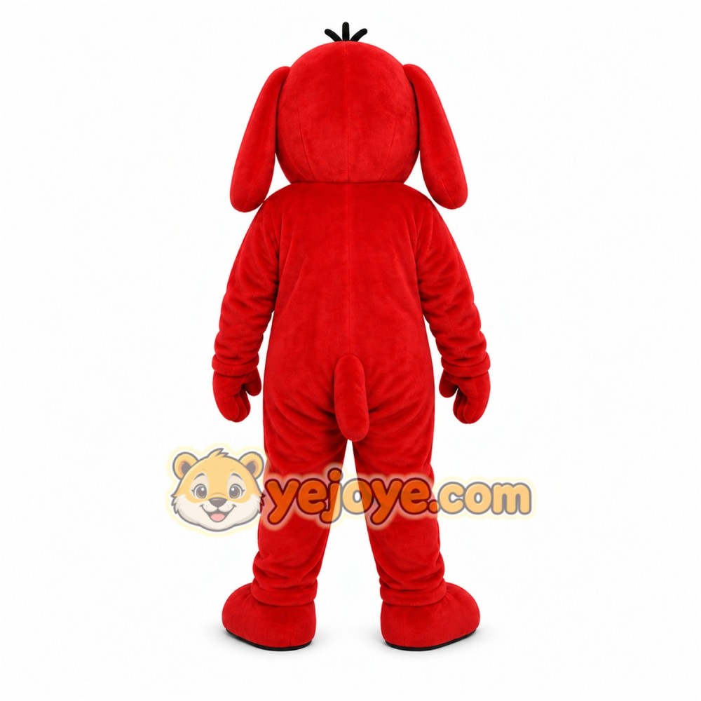 Red Dog Mascot Costume with Custom Logo Red Dog Mascot Costume with Custom Logo