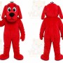 Red Dog Mascot Costume with Custom Logo