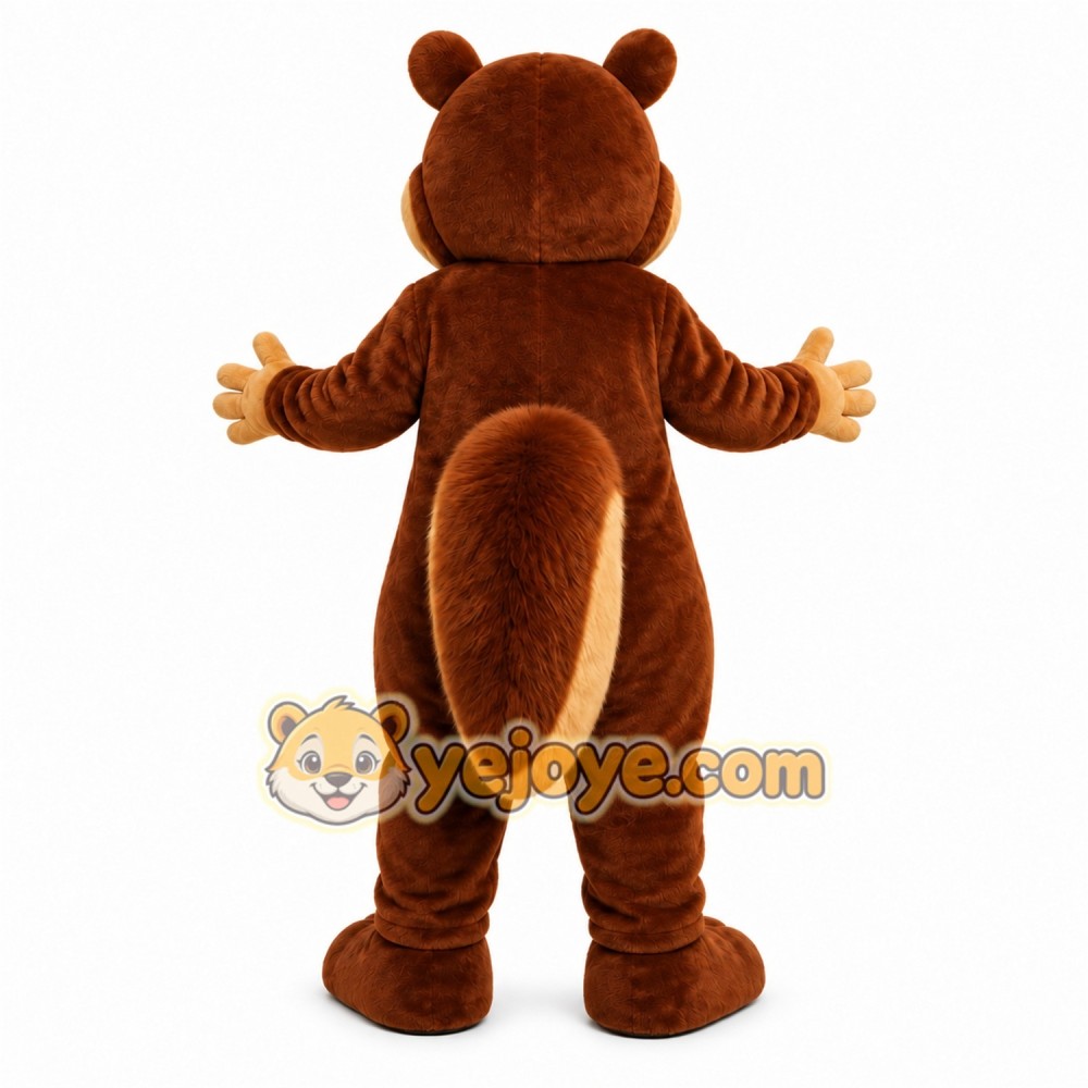 Brown Squirrel Mascot Costume with Custom Logo Brown Squirrel Mascot Costume with Custom Logo