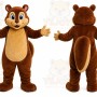 Brown Squirrel Mascot Costume with Custom Logo