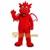 Red Dragon Mascot Costume with Custom Logo