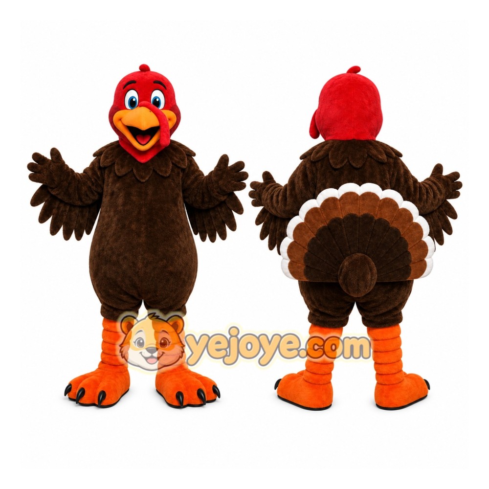 Brown Bird Mascot Costume with Custom Logo Brown Bird Mascot Costume with Custom Logo