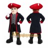 Colonial Man Mascot Costume with Custom Logo Colonial Man Mascot Costume with Custom Logo