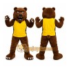 Brown Bear Mascot Costume with Custom Logo Brown Bear Mascot Costume with Custom Logo