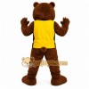 Brown Bear Mascot Costume with Custom Logo Brown Bear Mascot Costume with Custom Logo