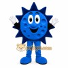 Blue Sun Mascot Costume with Custom Logo Blue Sun Mascot Costume with Custom Logo