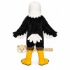 Black Eagle Mascot Costume with Custom Logo Black Eagle Mascot Costume with Custom Logo