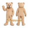 Tan Bear Mascot Costume with Custom Logo Tan Bear Mascot Costume with Custom Logo