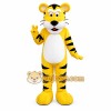 Yellow Tiger Mascot Costume with Custom Logo