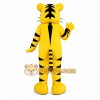 Yellow Tiger Mascot Costume with Custom Logo