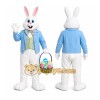 White Rabbit Mascot Costume with Custom Logo White Rabbit Mascot Costume with Custom Logo