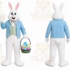 White Rabbit Mascot Costume with Custom Logo