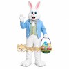 White Rabbit Mascot Costume with Custom Logo White Rabbit Mascot Costume with Custom Logo