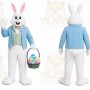 White Rabbit Mascot Costume with Custom Logo