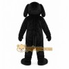 Black Dog Mascot Costume with Custom Logo Black Dog Mascot Costume with Custom Logo