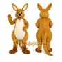 Brown Kangaroo Mascot Costume with Custom Logo