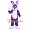 Purple Rabbit Mascot Costume with Custom Logo Purple Rabbit Mascot Costume with Custom Logo