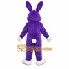 Purple Rabbit Mascot Costume with Custom Logo Purple Rabbit Mascot Costume with Custom Logo