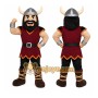 Brown Viking Mascot Costume with Custom Logo