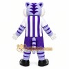 Purple Tiger Mascot Costume with Custom Logo Purple Tiger Mascot Costume with Custom Logo