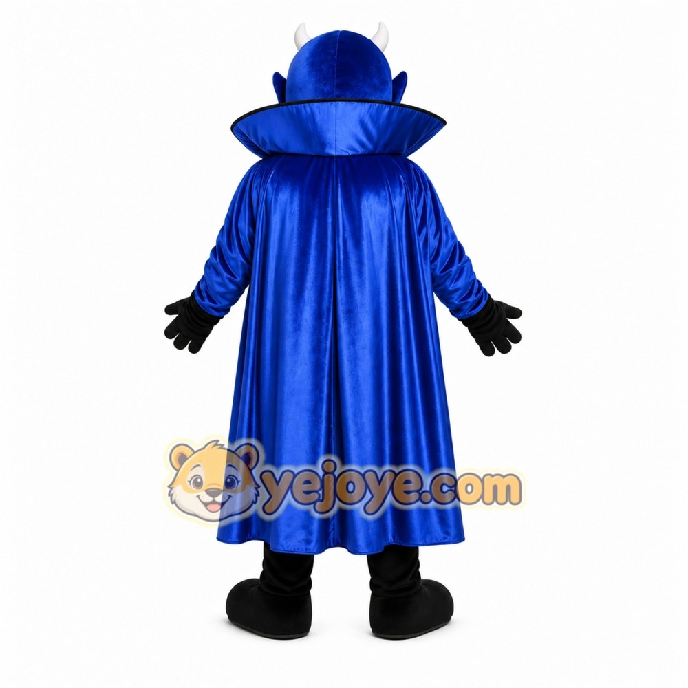 Blue Devil Mascot Costume with Custom Logo Blue Devil Mascot Costume with Custom Logo