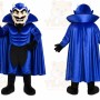 Blue Devil Mascot Costume with Custom Logo