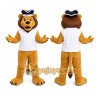 Brown Lion Mascot Costume with Custom Logo Brown Lion Mascot Costume with Custom Logo