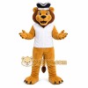 Brown Lion Mascot Costume with Custom Logo Brown Lion Mascot Costume with Custom Logo