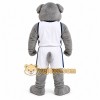 Gray Dog Mascot Costume with Custom Logo Gray Dog Mascot Costume with Custom Logo