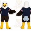 Brown Eagle Mascot Costume with Custom Logo